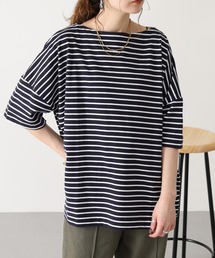 USAコットンボートネックTシャツ 半袖