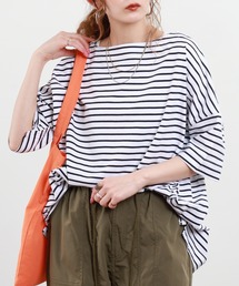 USAコットンボートネックTシャツ 半袖