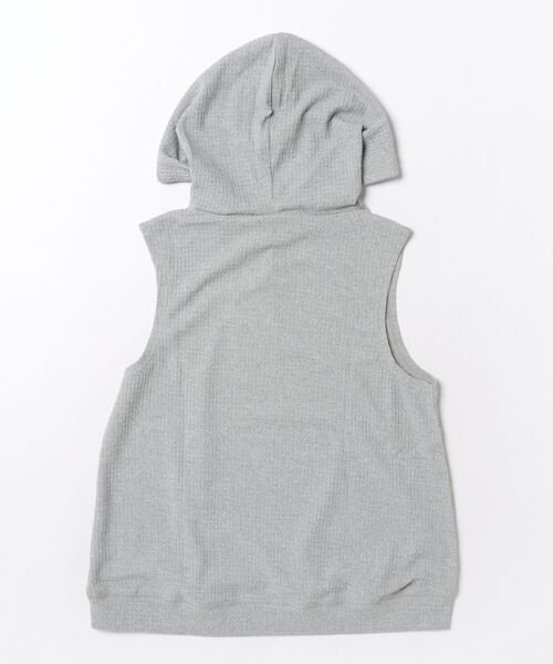 ROXY(ロキシー)の「ROXY/ロキシー キッズ ノースリーブ パーカー ワンポイント ロゴ TLY261654M(パーカー・キッズ・グレー/ホワイト・130cm/150cm/140cm)」の3枚目の写真