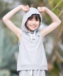 ROXY（ロキシー）の「ROXY/ロキシー キッズ ノースリーブ パーカー ワンポイント ロゴ TLY261654M（パーカー）」