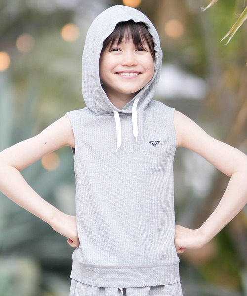 ROXY(ロキシー)の「ROXY/ロキシー キッズ ノースリーブ パーカー ワンポイント ロゴ TLY261654M(パーカー・キッズ・グレー/ホワイト・130cm/150cm/140cm)」の10枚目の写真