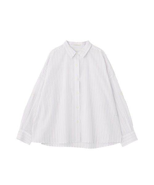 Green　Parks（グリーンパークス）の「綿麻混シャツ（シャツ/ブラウス・レディース・サックスブルー/レッド/オフホワイト/グレー・FREE）」の5枚目の写真