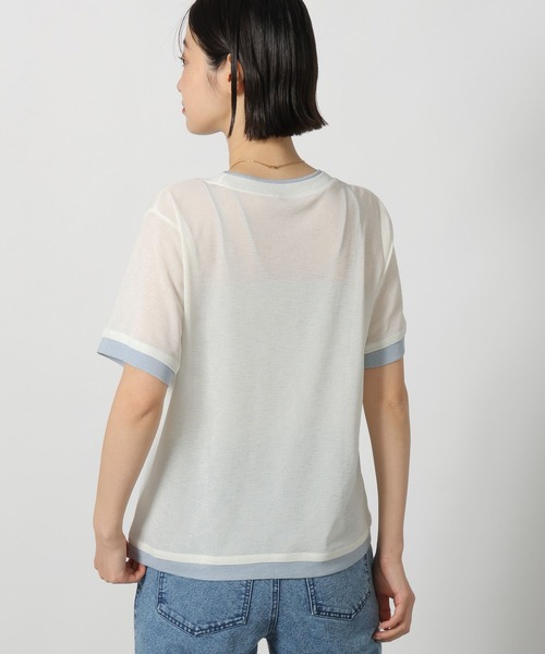LAKOLE(ラコレ)の「シアーレイヤード半袖T / 637540(Tシャツ/カットソー・レディース・ライトブルー/ブラック/オフホワイト/チャコール・FREE)」の11枚目の写真