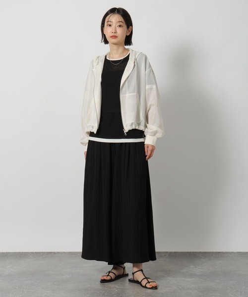 LAKOLE(ラコレ)の「シアーレイヤード半袖T / 637540(Tシャツ/カットソー・レディース・ライトブルー/ブラック/オフホワイト/チャコール・FREE)」の14枚目の写真