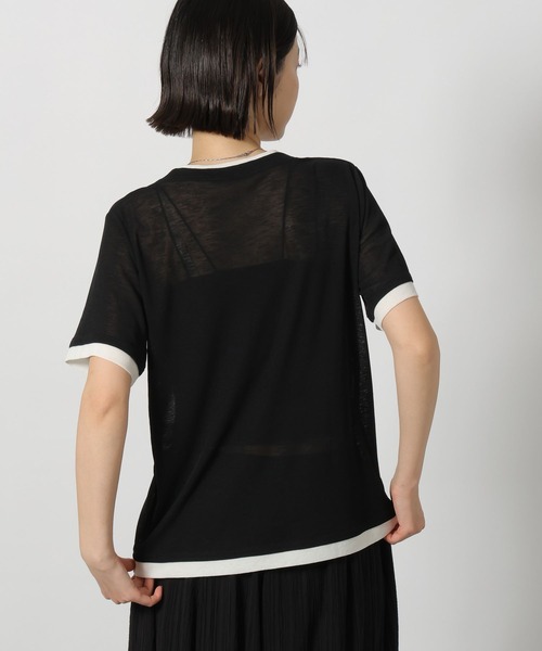 LAKOLE(ラコレ)の「シアーレイヤード半袖T / 637540(Tシャツ/カットソー・レディース・ライトブルー/ブラック/オフホワイト/チャコール・FREE)」の18枚目の写真