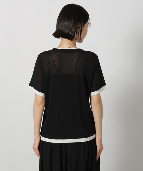 LAKOLE(ラコレ)の「シアーレイヤード半袖T / 637540(Tシャツ/カットソー・レディース・ライトブルー/ブラック/オフホワイト/チャコール・FREE)」の22枚目の写真