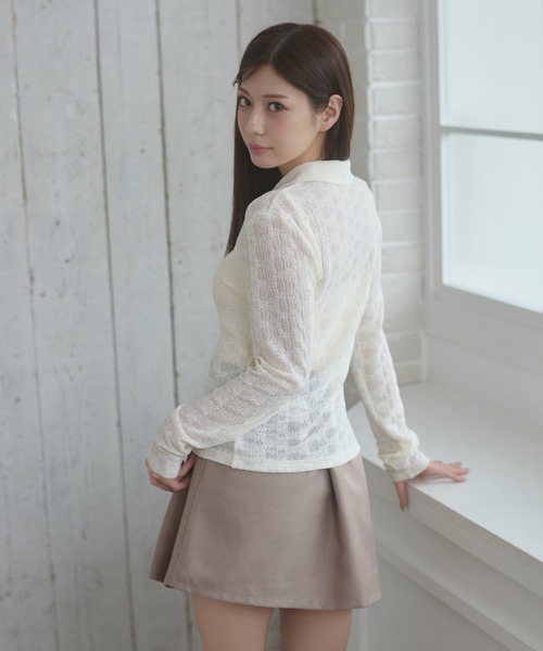Ambre Neige（アンブルネージュ）の「lace sheer shirt / レースシアーシャツ（シャツ/ブラウス・レディース・ピンク/サックスブルー/アイボリー・FREE）」の15枚目の写真