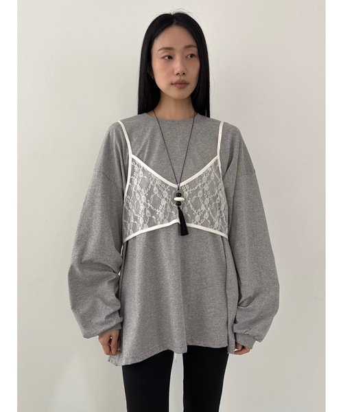 Didot.showroom(ディドット ショールーム)の「シルキールーズT(Tシャツ/カットソー・レディース・ネイビー/レモンイエロー/グレー/アイボリー・FREE)」の1枚目の写真