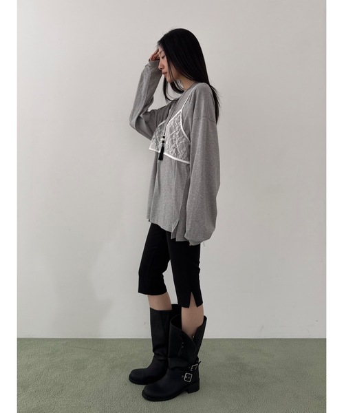 Didot.showroom(ディドット ショールーム)の「シルキールーズT(Tシャツ/カットソー・レディース・ネイビー/レモンイエロー/グレー/アイボリー・FREE)」の13枚目の写真