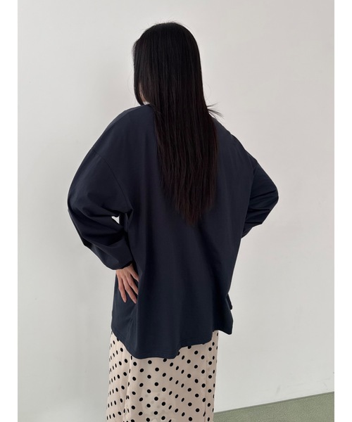 Didot.showroom(ディドット ショールーム)の「シルキールーズT(Tシャツ/カットソー・レディース・ネイビー/レモンイエロー/グレー/アイボリー・FREE)」の7枚目の写真