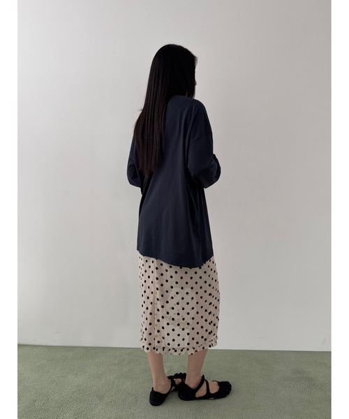Didot.showroom(ディドット ショールーム)の「シルキールーズT(Tシャツ/カットソー・レディース・ネイビー/レモンイエロー/グレー/アイボリー・FREE)」の9枚目の写真