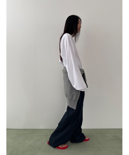 Didot.showroom(ディドット ショールーム)の「シルキールーズT(Tシャツ/カットソー・レディース・ネイビー/レモンイエロー/グレー/アイボリー・FREE)」の21枚目の写真