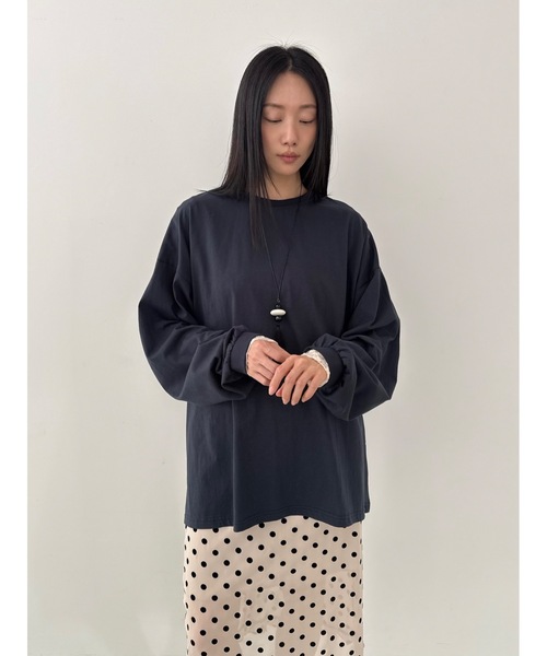 Didot.showroom(ディドット ショールーム)の「シルキールーズT(Tシャツ/カットソー・レディース・ネイビー/レモンイエロー/グレー/アイボリー・FREE)」の16枚目の写真