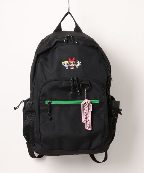 STATUS(ステイタス)の「パワーパフガールズ リュック ナイロン 大容量 機能性 スクール 28L(バックパック/リュック・メンズ・ブラック×グリーン/ブラック×ブルー・FREE)」の2枚目の写真