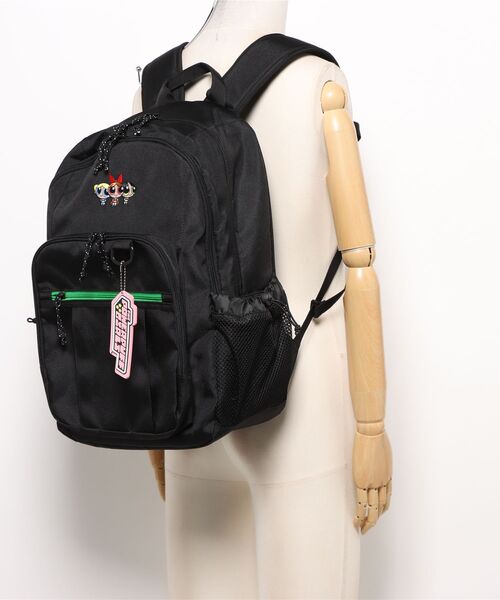 STATUS(ステイタス)の「パワーパフガールズ リュック ナイロン 大容量 機能性 スクール 28L(バックパック/リュック・メンズ・ブラック×グリーン/ブラック×ブルー・FREE)」の6枚目の写真