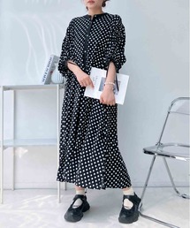 ◯袖ドロストゆったりシャツワンピース