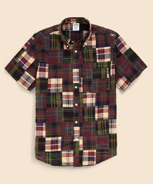BROOKS BROTHERS(ブルックスブラザーズ)の「コットン マドラスパッチワーク ショートスリーブ カジュアルシャツ Regular Fit(シャツ/ブラウス・メンズ・マルチ・LARGE/MEDIUM/SMALL/X-LARGE)」の1枚目の写真