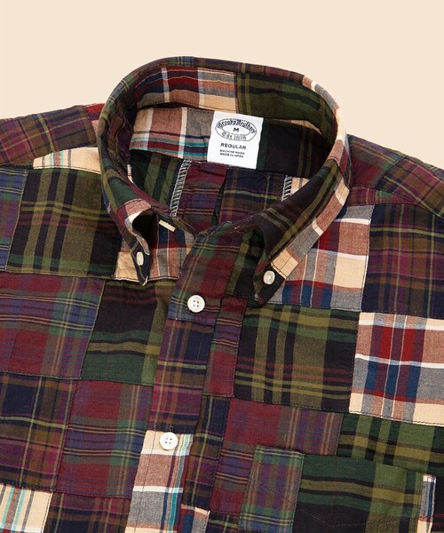 BROOKS BROTHERS(ブルックスブラザーズ)の「コットン マドラスパッチワーク ショートスリーブ カジュアルシャツ Regular Fit(シャツ/ブラウス・メンズ・マルチ・LARGE/MEDIUM/SMALL/X-LARGE)」の2枚目の写真