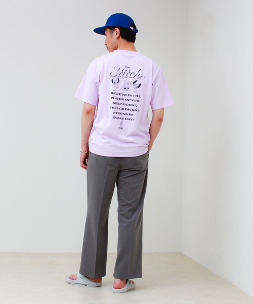 GLOSTER(グロスター)の「【ユニセックスで着れる】ベイマックス&スティッチ バックプリントT(Tシャツ/カットソー・メンズ・ネイビー/ラベンダー/サックスブルー/グレイッシュブルー・L/M)」の14枚目の写真