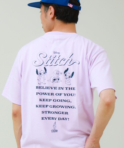 GLOSTER(グロスター)の「【ユニセックスで着れる】ベイマックス&スティッチ バックプリントT(Tシャツ/カットソー・メンズ・ネイビー/ラベンダー/サックスブルー/グレイッシュブルー・L/M)」の19枚目の写真