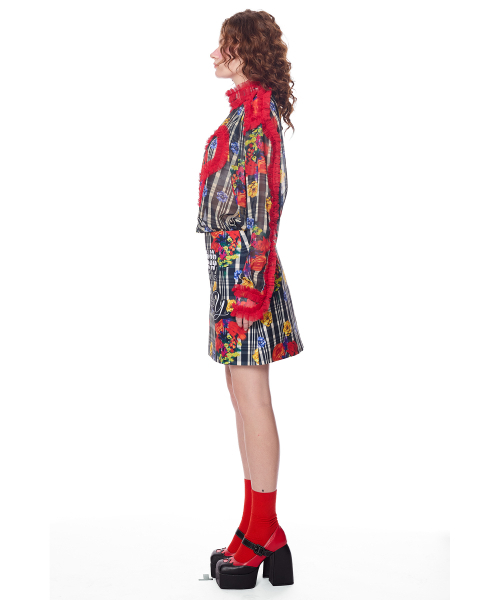 GREEDILOUS(グリディアス)の「Joy Emblem Check Skirt(スカート・レディース・その他・X-SMALL/SMALL/MEDIUM/LARGE)」の4枚目の写真