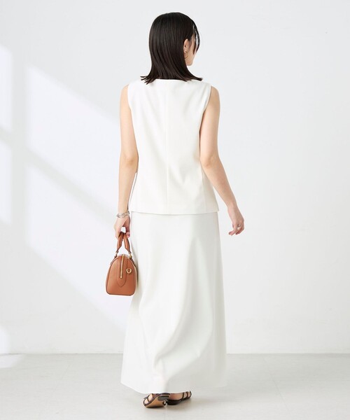 NOLLEY’S Sophi(ノーリーズソフィ)の「《セットアップ対応》ウォッシャブルドライシャンタンナロースカート(スカート・レディース・オフホワイト/ベージュ・38/36)」の16枚目の写真