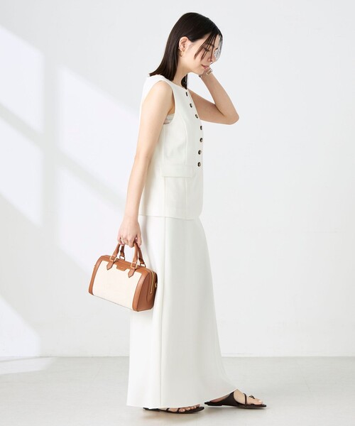 NOLLEY’S Sophi(ノーリーズソフィ)の「《セットアップ対応》ウォッシャブルドライシャンタンナロースカート(スカート・レディース・オフホワイト/ベージュ・38/36)」の17枚目の写真