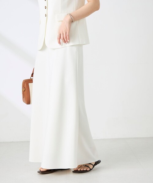 NOLLEY’S Sophi(ノーリーズソフィ)の「《セットアップ対応》ウォッシャブルドライシャンタンナロースカート(スカート・レディース・オフホワイト/ベージュ・38/36)」の19枚目の写真