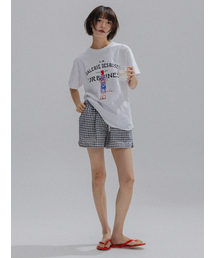 Easy Relaxed Check Shorts_NAVY