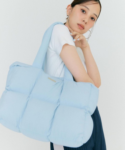 BLUE×PALANG(ブルーパラン)の「【大容量バッグ/新色追加】CLOUDY TOTE BAG(トートバッグ・レディース・ライトブルー/ベージュ/ブラック/ホワイト・FREE)」の12枚目の写真