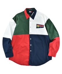 VINTAGE（ヴィンテージ）の「【USED】90’s TOMMY HILFIGER ブロックカラー シャツ（シャツ/ブラウス）」