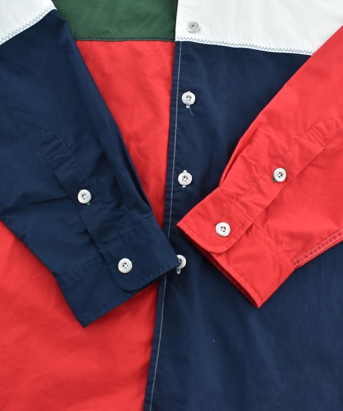 TOMMY HILFIGER(トミーヒルフィガー)の「【USED】90’s TOMMY HILFIGER ブロックカラー シャツ(シャツ/ブラウス・メンズ・マルチ・X-LARGE)」の4枚目の写真