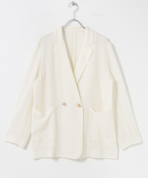 URBAN RESEARCH ROSSO WOMEN(アーバンリサーチ ロッソ)の「セミシアーカラミジャケット(その他アウター・レディース・ブラック系その他/オフホワイト・FREE)」の18枚目の写真