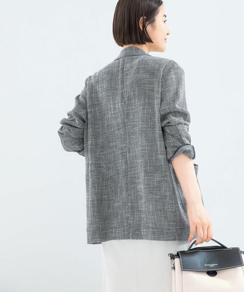 URBAN RESEARCH ROSSO WOMEN(アーバンリサーチ ロッソ)の「セミシアーカラミジャケット(その他アウター・レディース・ブラック系その他/オフホワイト・FREE)」の11枚目の写真