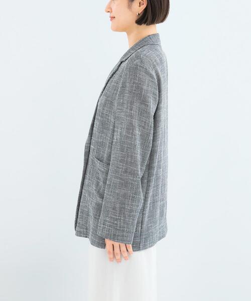 URBAN RESEARCH ROSSO WOMEN(アーバンリサーチ ロッソ)の「セミシアーカラミジャケット(その他アウター・レディース・ブラック系その他/オフホワイト・FREE)」の14枚目の写真