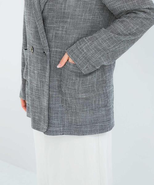 URBAN RESEARCH ROSSO WOMEN(アーバンリサーチ ロッソ)の「セミシアーカラミジャケット(その他アウター・レディース・ブラック系その他/オフホワイト・FREE)」の5枚目の写真