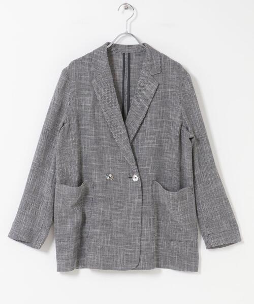 URBAN RESEARCH ROSSO WOMEN(アーバンリサーチ ロッソ)の「セミシアーカラミジャケット(その他アウター・レディース・ブラック系その他/オフホワイト・FREE)」の6枚目の写真