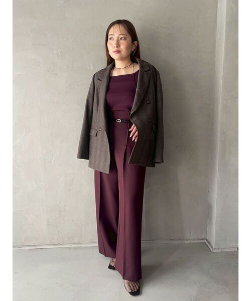 LAGUNAMOON(ラグナムーン)の「バックレースアップコンパクトニット 【夏服】 【半袖】(Tシャツ/カットソー・レディース・ボルドー/ホワイト/ブラック・FREE)」の20枚目の写真