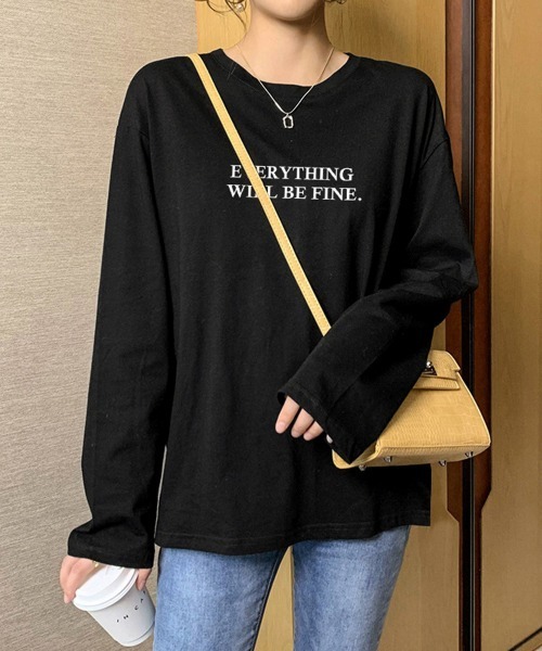 Miniministore(ミニミニストア)の「ロゴプリント長袖TシャツレディースロンT(Tシャツ/カットソー・レディース・ホワイト/ブラック・FREE)」の10枚目の写真