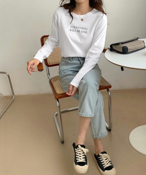 Miniministore(ミニミニストア)の「ロゴプリント長袖TシャツレディースロンT(Tシャツ/カットソー・レディース・ホワイト/ブラック・FREE)」の15枚目の写真