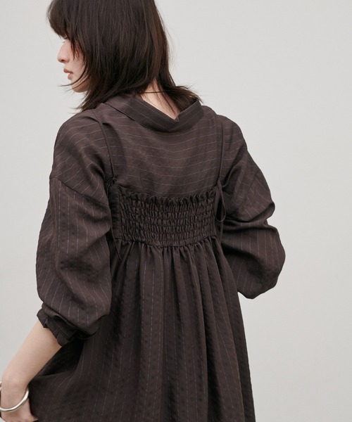 LARUTA(ラルータ)の「【LARUTA】ダブルストライプキャミ(キャミソール・レディース・ブラウン/オフホワイト・MEDIUM)」の6枚目の写真