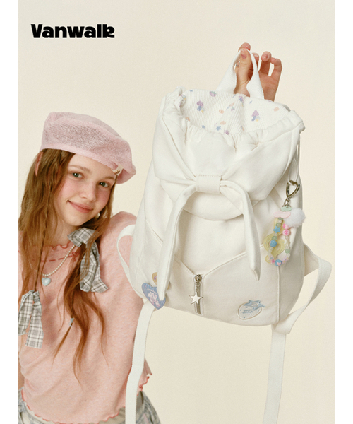 VANWALK（バンウォーク）の「Hood Backpack [White]（バックパック/リュック・レディース・ホワイト・FREE）」の6枚目の写真