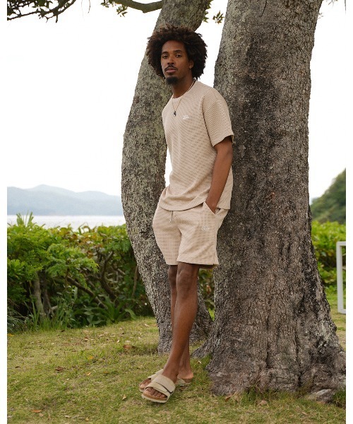 #Re:room(リルーム)の「Rrmワッフルショーツ(その他パンツ・メンズ・ベージュ/ブラック・MEDIUM/SMALL)」の4枚目の写真