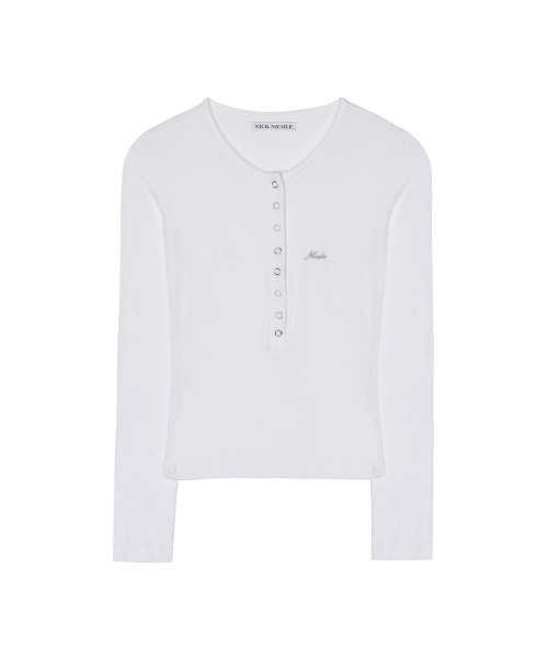 NICK&NICOLE(ニックアンドニコール)の「BUTTON HENLEY NECK TOP_IVORY(Tシャツ/カットソー・レディース・その他・FREE)」の4枚目の写真