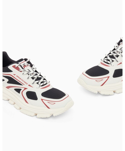 ARMANI EXCHANGE(アルマーニエクスチェンジ)の「【A|X アルマーニ エクスチェンジ】<ZOZO限定>トレイルインスパイア メッシュスニーカー(スニーカー・メンズ・オフホワイト・7.5/6.5/6/9.5/8/10/7/5.5/9)」の6枚目の写真