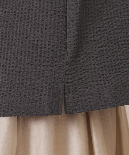MACKINTOSH LONDON(マッキントッシュ ロンドン)の「【WEB・一部店舗限定】サッカーストレッチプルオーバー(Tシャツ/カットソー・レディース・ブルー系その他2/オフホワイト/チャコールグレー・38)」の6枚目の写真