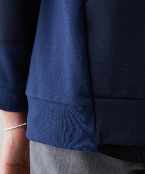 STUDIOUS（ステュディオス）の「【STUDIOUS】復刻パッチワークスウェットプルオーバー（スウェット・メンズ・ネイビー/ホワイト/ベージュ/ワイン・2/1/3）」の13枚目の写真