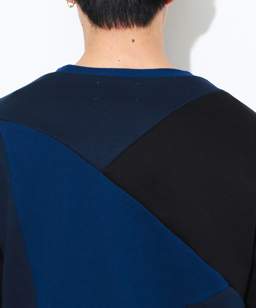 STUDIOUS（ステュディオス）の「【STUDIOUS】復刻パッチワークスウェットプルオーバー（スウェット・メンズ・ネイビー/ホワイト/ベージュ/ワイン・2/1/3）」の18枚目の写真