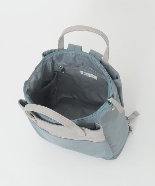 MK MICHEL KLEIN（エムケーミッシェルクラン）の「[3WAY/撥水]レザーナイロン多機能スクエアバッグ（ショルダーバッグ・レディース・ダークインディゴブルー/ブラック/グレー・00）」の20枚目の写真