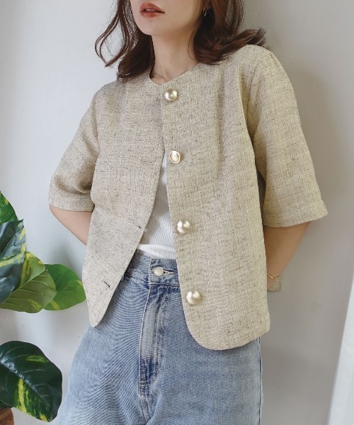 予約商品】メンズのノーカラージャケットファッション通販 - ZOZOTOWN